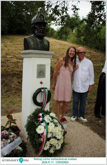 Wathay Lőrinc mellszobrának avatása