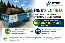  Hulladékudvar nyitvatartása borítóképe