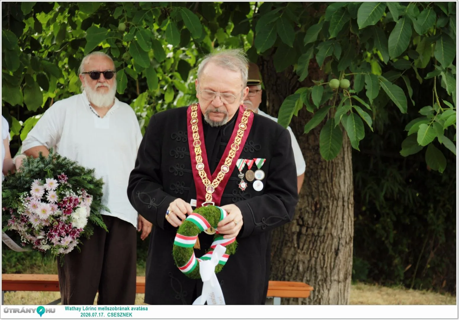 Wathay Lőrinc mellszobrának avatása