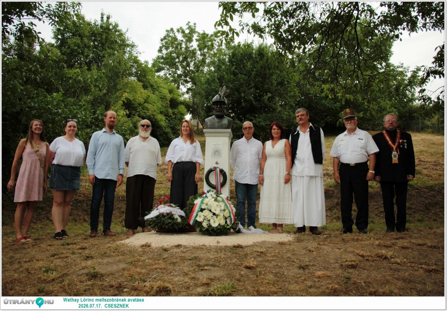Wathay Lőrinc mellszobrának avatása