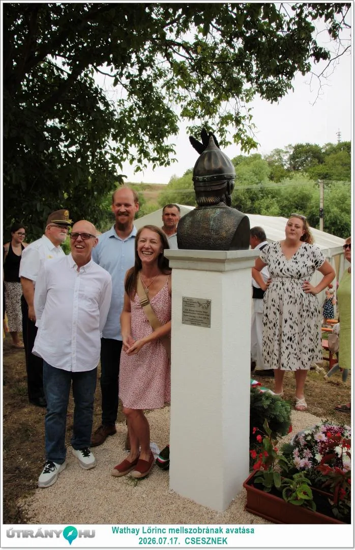Wathay Lőrinc mellszobrának avatása